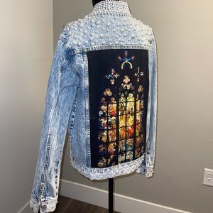 Custom Denim Piece - Angel Pearls Denim Jacket 💎 ONLY ONE OF ONE !